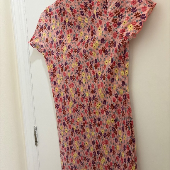 ASOS DESIGN Petite Floral Pleated Mini Dress — Lettuce Edge, Stretch, Size 4 - Picture 4 of 4